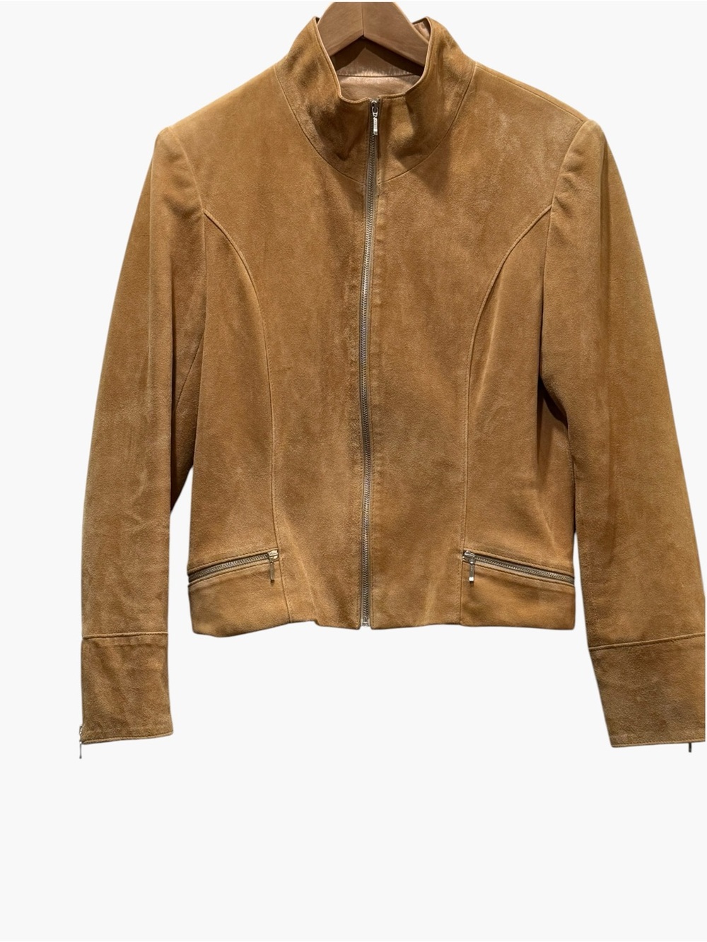 Overland Vintage Sheepskin Suede Leather Moto Jacket Western Boho Size 10